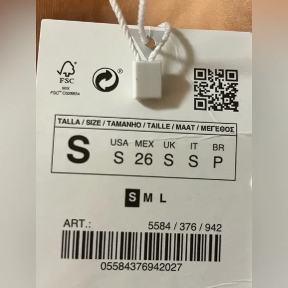 NWT- zara- stretch bodysuit - small - Picture 4 of 4